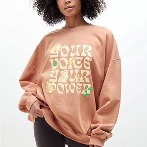Pacsun Golden Hour Your Voice Your Power Oversized Sweatshirt